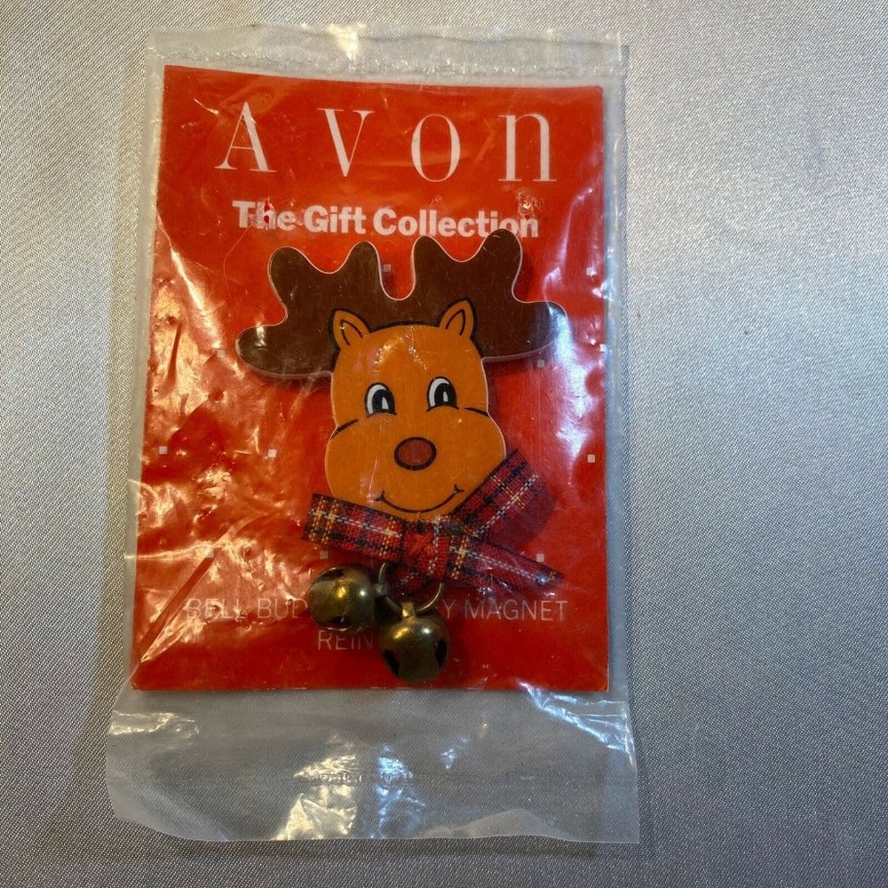 Vintage Avon Reindeer Magnet With Jingle Bells